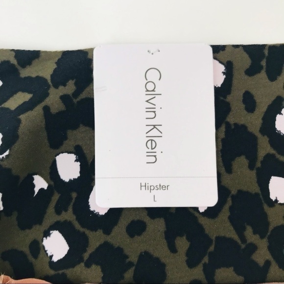 New! Calvin Klein 3 Pack Hipster Tan Black Animal Print Panties Bundle Set - Picture 12 of 12